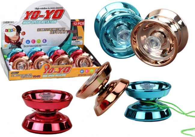 Kovinski yo-yo Classic Jojo modro zlato rdeče