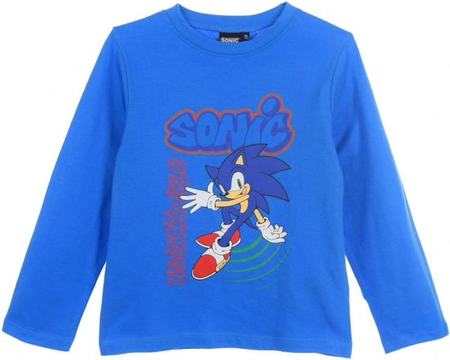 Modra bombažna majica Sonic