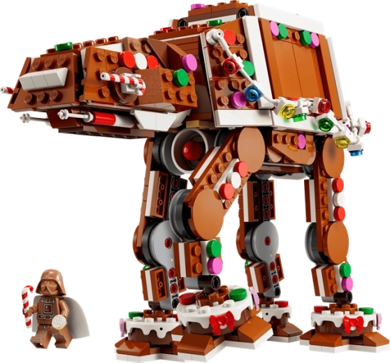Medenjakov AT-AT s prazničnimi detajli