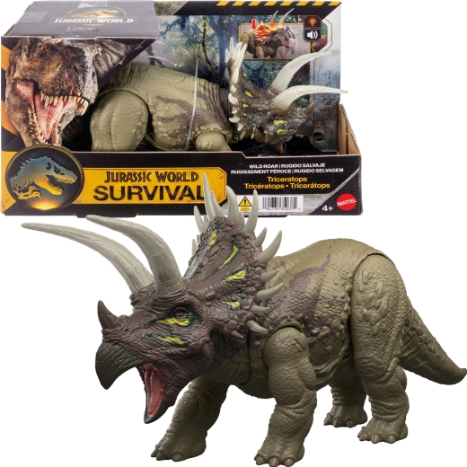 Mattel Jurassic World Survival triceratops z osvetlitvijo in zvokom