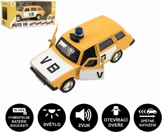 Policijski avto VB Lada Combi kovina/plast 12 cm z lučmi in zvokom