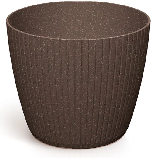 Cvetlični lonček Lamia Eco Wood 15,8 cm – kava