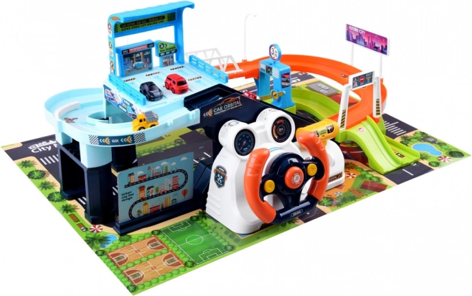 Two routes, parking and a city play mat