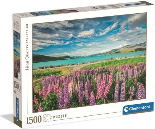 Clementoni sestavljanka Lupine ob jezeru Tekapo, 1500 koščkov