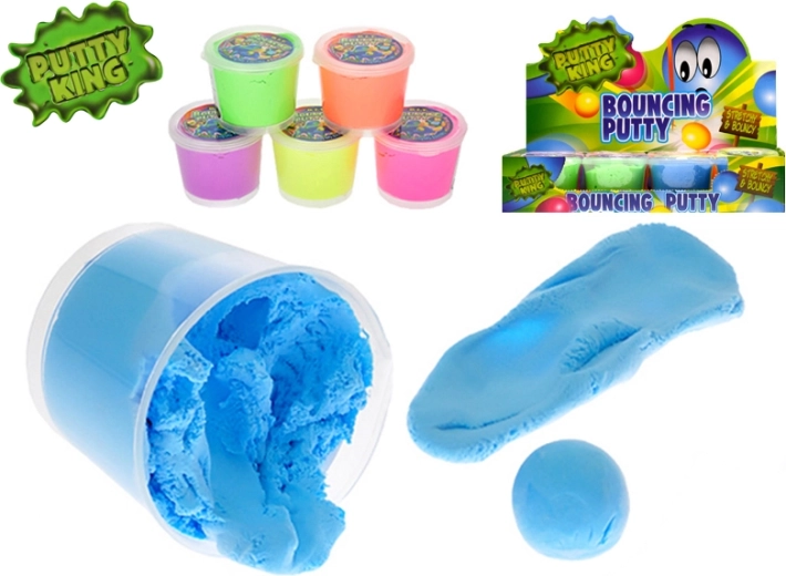 Skakajoča masa Putty King 35 g – mešanica 6 barv v lončku