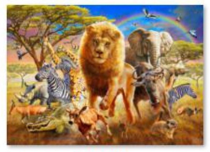 Diamantno slikanje – živali Afrike 40 × 30 cm