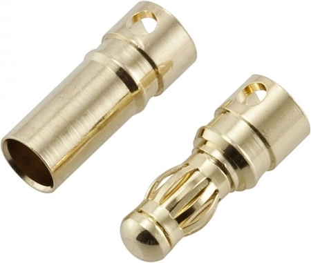 Pozlačeni banančni konektorji 3,5 mm (vtikač + vtičnica)