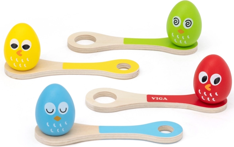 Lesena igra jajca na žlicah Viga Toys