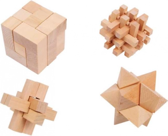 Leseni miselni izzivi – set 4 kos