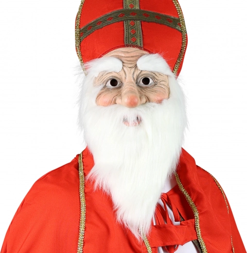 maska za odrasle Miklavž z belimi brki