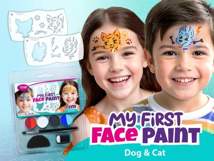 My First FacePaint poslikava obraza pes in mačka