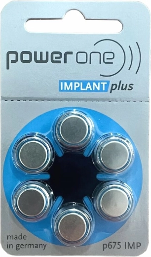 Baterije za slušne aparate Varta Power One Implant Plus 675, 6 kosov