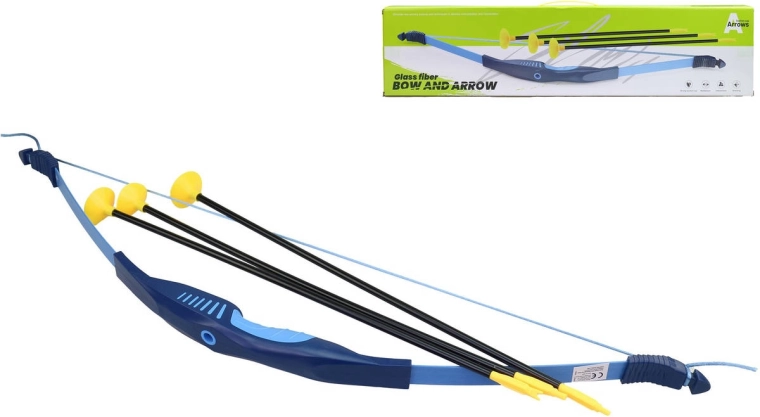 MaDe kids' blue bow 70 cm with 3 suction-cup arrows