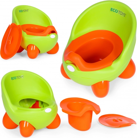 Otroški nočni lonček ECOTOYS z zeleno odstranljivo posodo