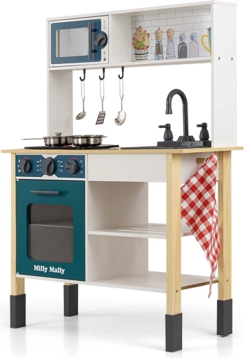 Wooden children's kitchen Milly Mally Astrid ocean