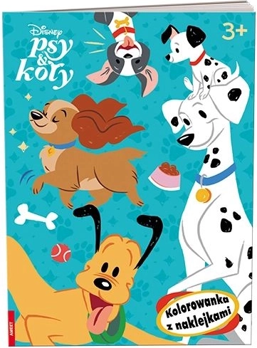 Ameet Disney Psi in mačke – pobarvanka z nalepkami