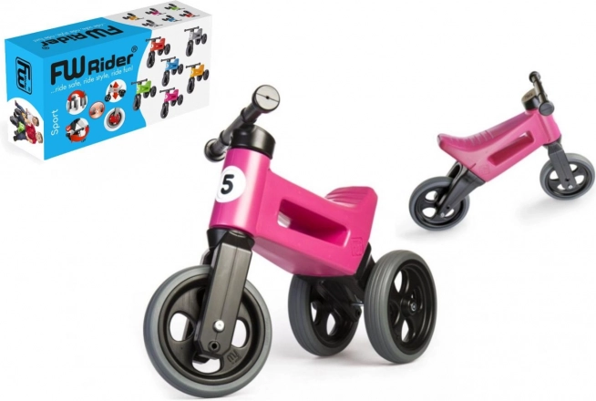 Poganjalec Funny Wheels Rider Sport 2v1 za otroke – Rožnata