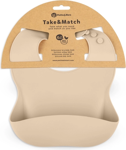 Petite&Mars silikonski slinček Take&Match desertni pesek