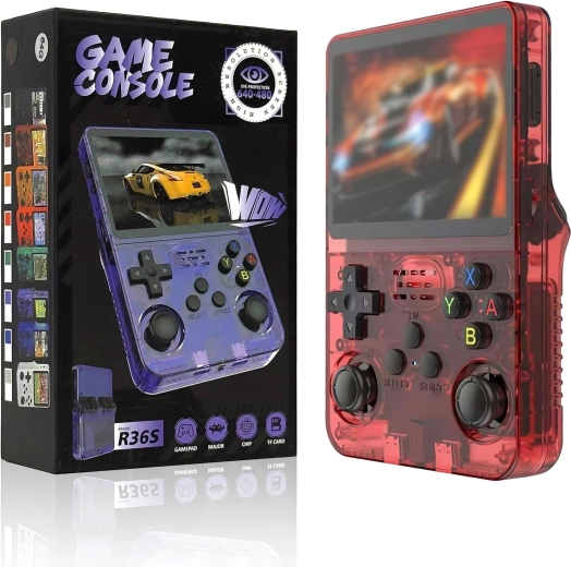 Portable retro gaming console Renew Force R36S red 64 GB (ArkOS 2.0) - 1 piece