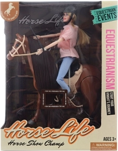 Walking horse with doll (battery-powered)