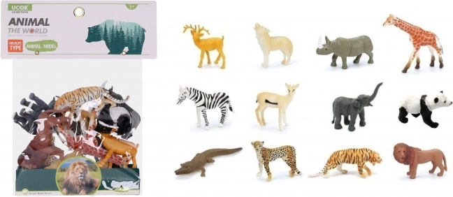 Set figuric divjih živali 12 kos