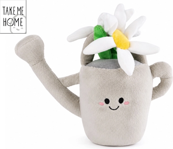 Plush houseplant Take Me Home in a grey watering can, 20 cm