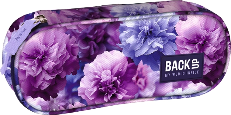 BackUP school pencil case pouch – purple flowers