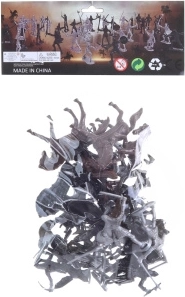 Vitezi v vrečki – plastični komplet vitezov in konj