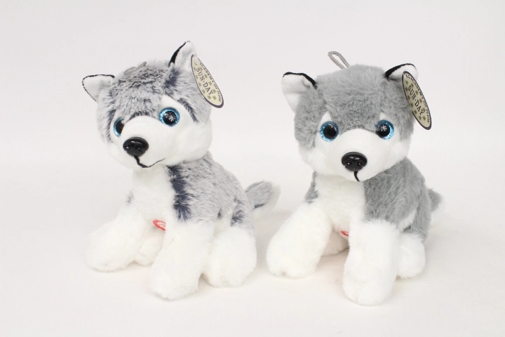 Plush husky dog with sound 20 cm - 1 piece