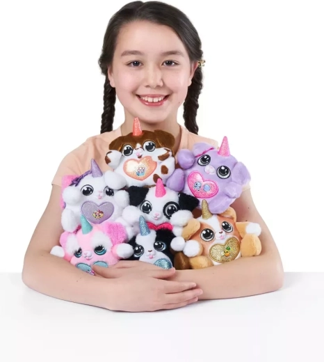 Plush puppy with a unicorn horn