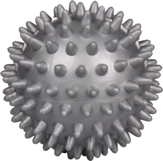 Merco masažna rehabilitacijska žogica ježek, trda, siva, 7,5 cm – 1 kos