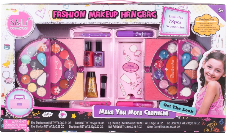 kovček za ličenje fashion – kozmetični set 78 delov