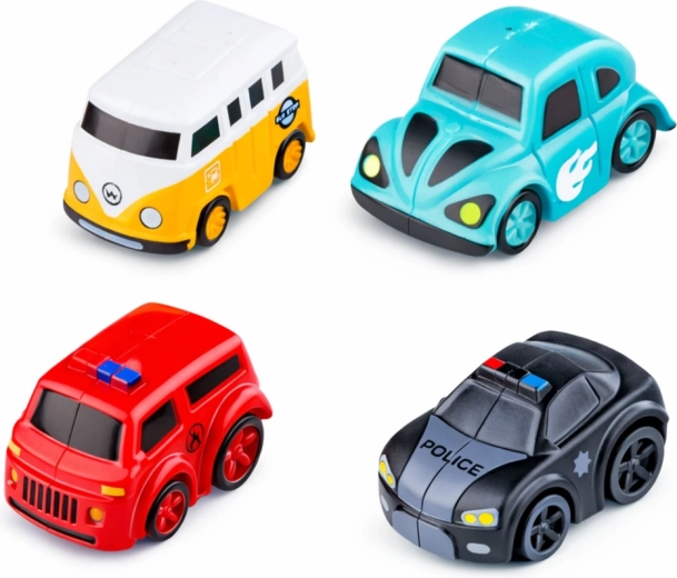 4 avtomobilčki in helikopter v kompletu