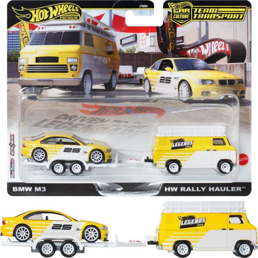 Hot Wheels Premium Team Transport Rally Hauler z BMW M3 E46 1:64