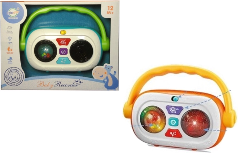 Interaktivni glasbeni radio za malčke z zvoki, melodijami in lučkami