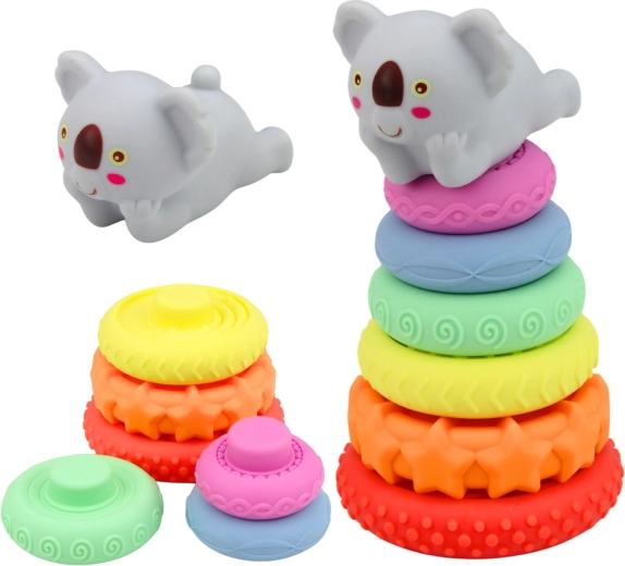 Stapljajoča piramida s koalo za fino motoriko