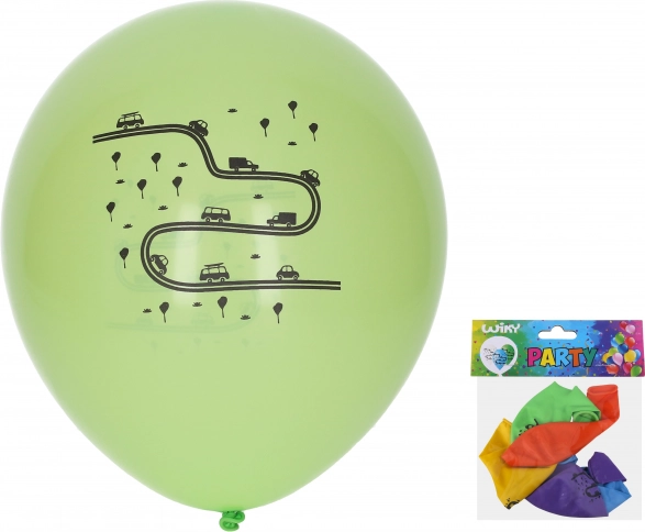 Nafukljivi baloni 30 cm – promet, komplet 5 kos