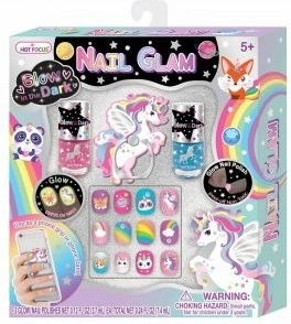 Svetleči nalepki za nohte z dodatki