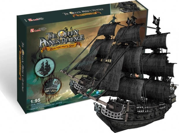 3D sestavljanka Jadrnica Queen Anne's Revenge od CubicFun