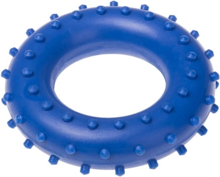 Rehabilitation massage ring with spikes 7.2 cm blue