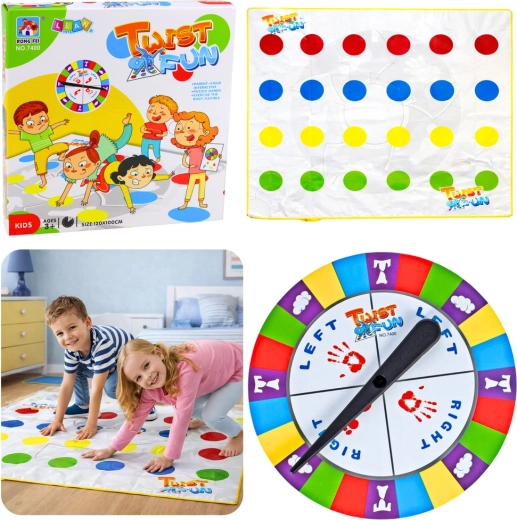 Družabna gibalna igra Twist Fun – barvna podloga s spinnerji