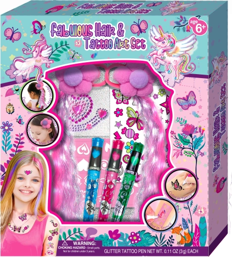 Kreativni set za oblikovanje pričeske in tetoviranje