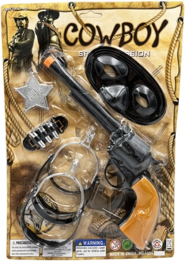 Kids’ cowboy set – revolver, holster and sheriff badge
