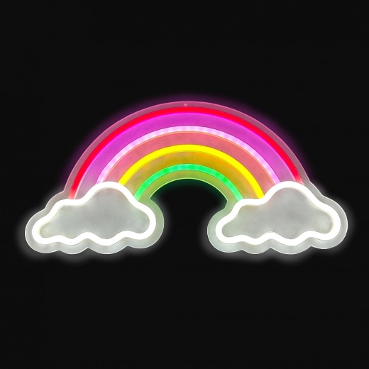 LED neonska lučka mavrica z oblaki