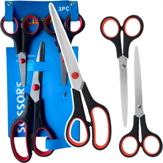 set univerzalnih pisarniških škarij, 3 kosi