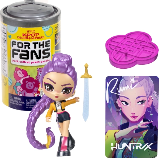 Mattel KPop Demon Hunters presenetljiva zbirateljska figurica z dodatkom in zbirateljsko kartico (pločevinka Soda Pop)