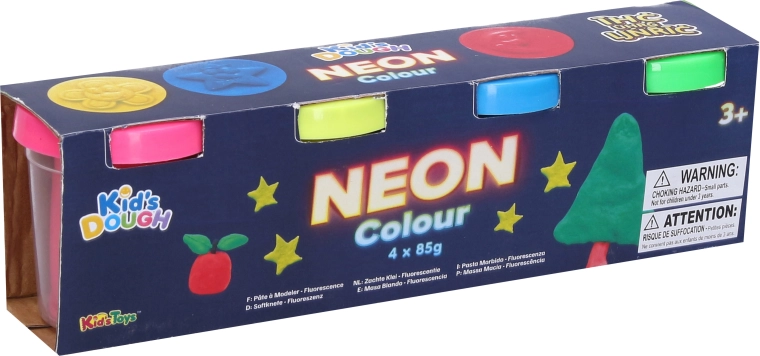 Neonski plastelin 4 × 85 g