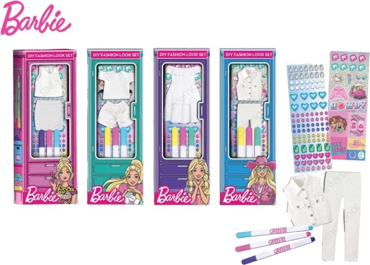 Barbie Fashion Accessories with Markers – Creative Set in a Box