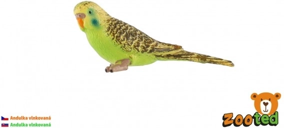 Plastična figurica skobčevke (valoviti papagaj) 9 cm