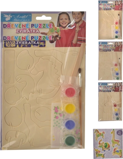 Ustvarjalni komplet: sestavljanka za barvanje 15 × 20 cm (5 motivov)